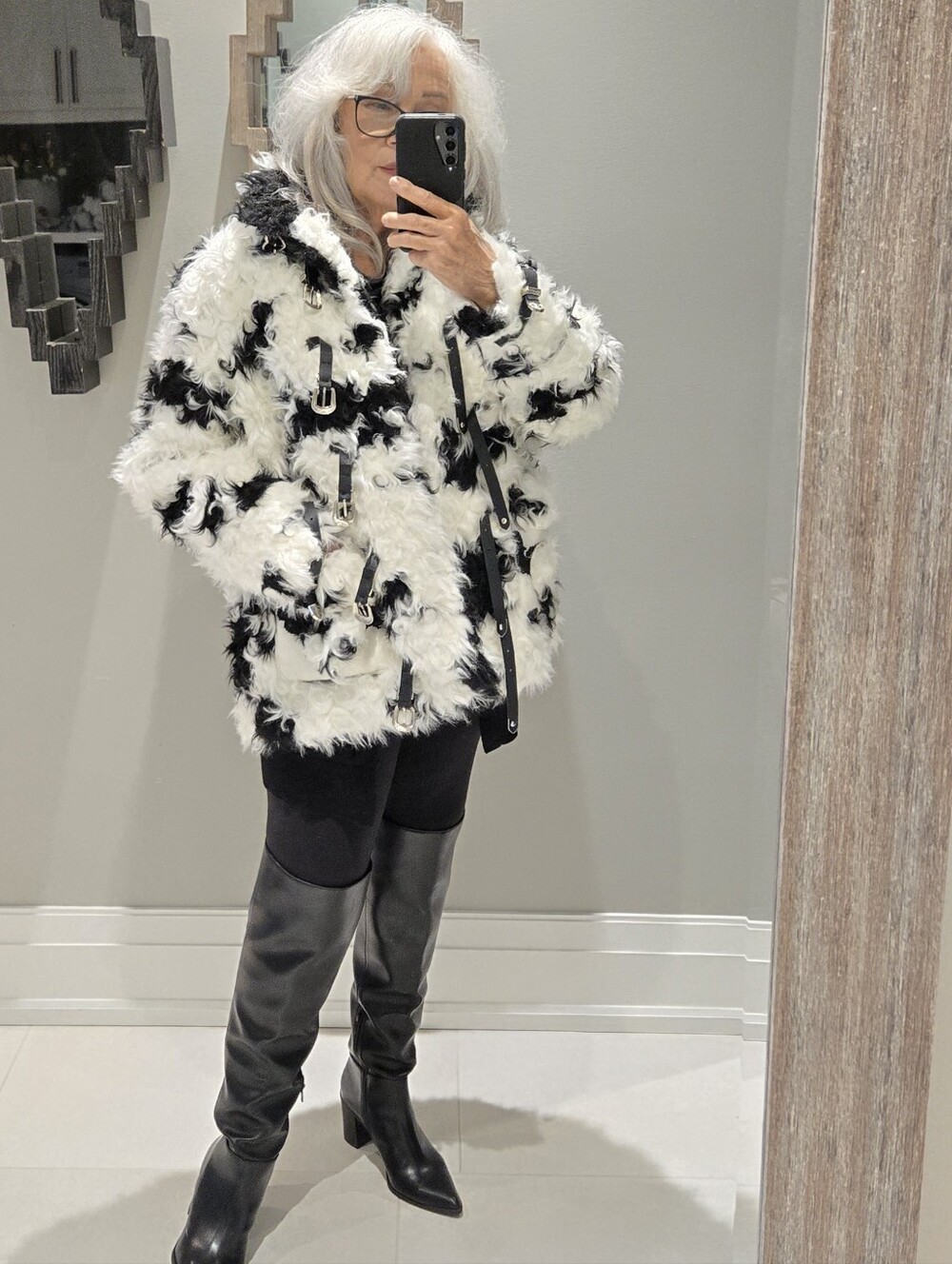 Faux Fur Jacket Sz Sm